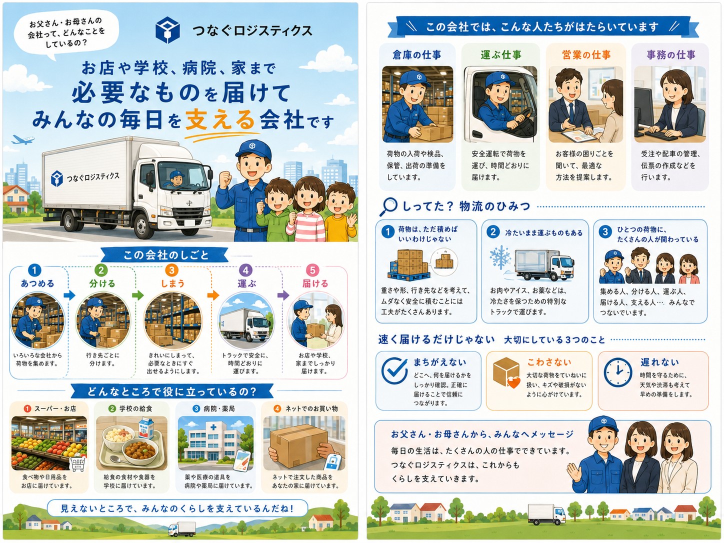 社員の子ども向け会社・仕事ガイドの納品サンプル